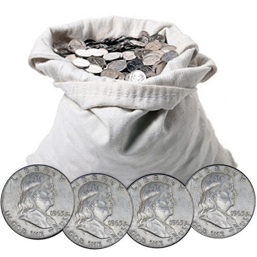 90% Silver Franklin Half Dollars ($100 FV, Circulated) APR 57
