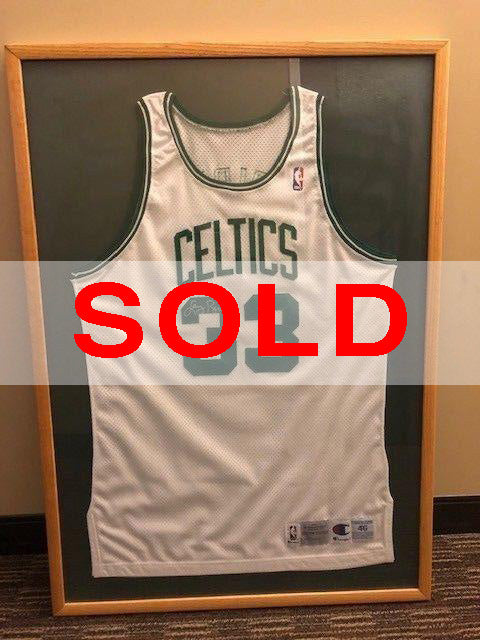 Larry Bird's Boston Celtics Signed White Jersey 1992/3 Framed - $2K Appraisal Value! APR 57