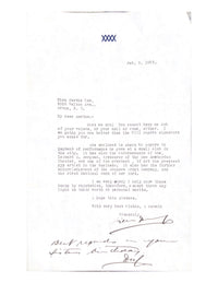 William Morris Signed Letter and Check - $10K APR Value w/ CoA! APR 57