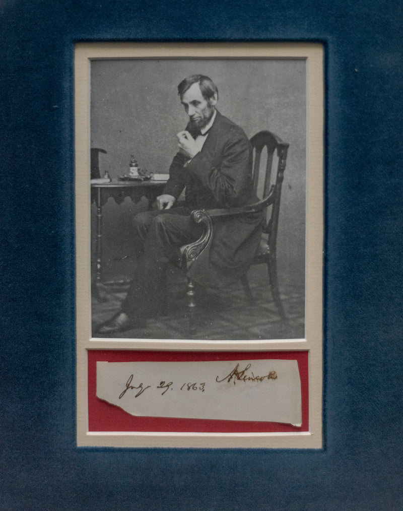 Original Abraham Lincoln Signature 1863- w/COA- $60K APR!!@ APR 57