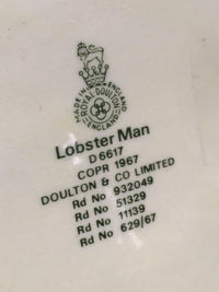ROYAL DOULTON "Lobster Man" Collectible Character Ceramic Jug, 1967 - $1.5K VALUE APR 57