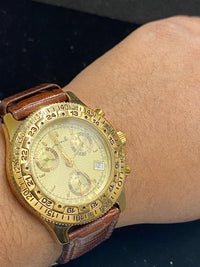 LORELLE Amazing Gold-tone Date Chronograph Men's Watch - $7K APR Value w/ CoA! APR 57