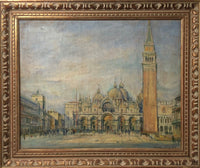 Luigi Scarpa Croce, 'Saint Marks, Venice', Original Oil On Canvas (Framed), c. 1957 - Appraisal Value: $10K* APR 57