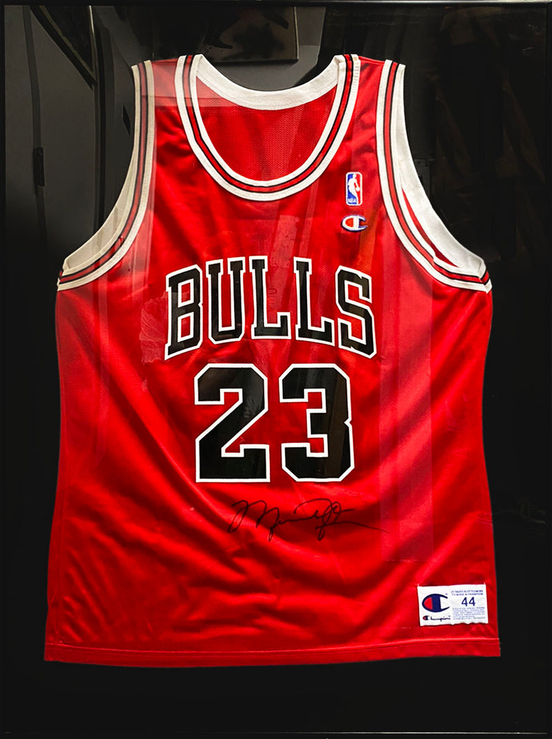 Michael Jordan Autographed Black Bulls Jersey