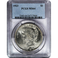 Peace Silver Dollar Coin PCGS MS64 (1922-26, 1934-35) APR 57