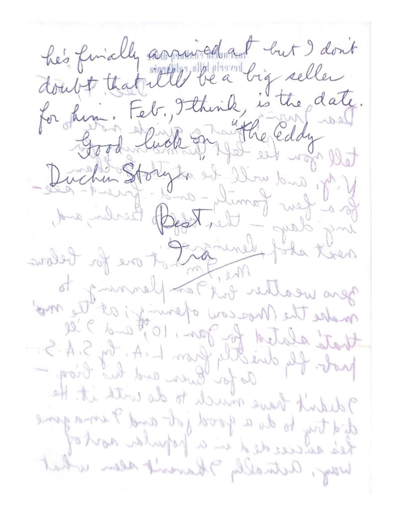 Ira Gershwin Signed, Hand-Written Letter, 1955 - $10K APR Value w/ CoA! APR 57