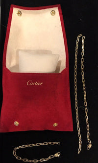 CARTIER Matching 18K Rose Gold Necklace and Bracelet Set - $24K Appraisal Value! ✓ APR 57