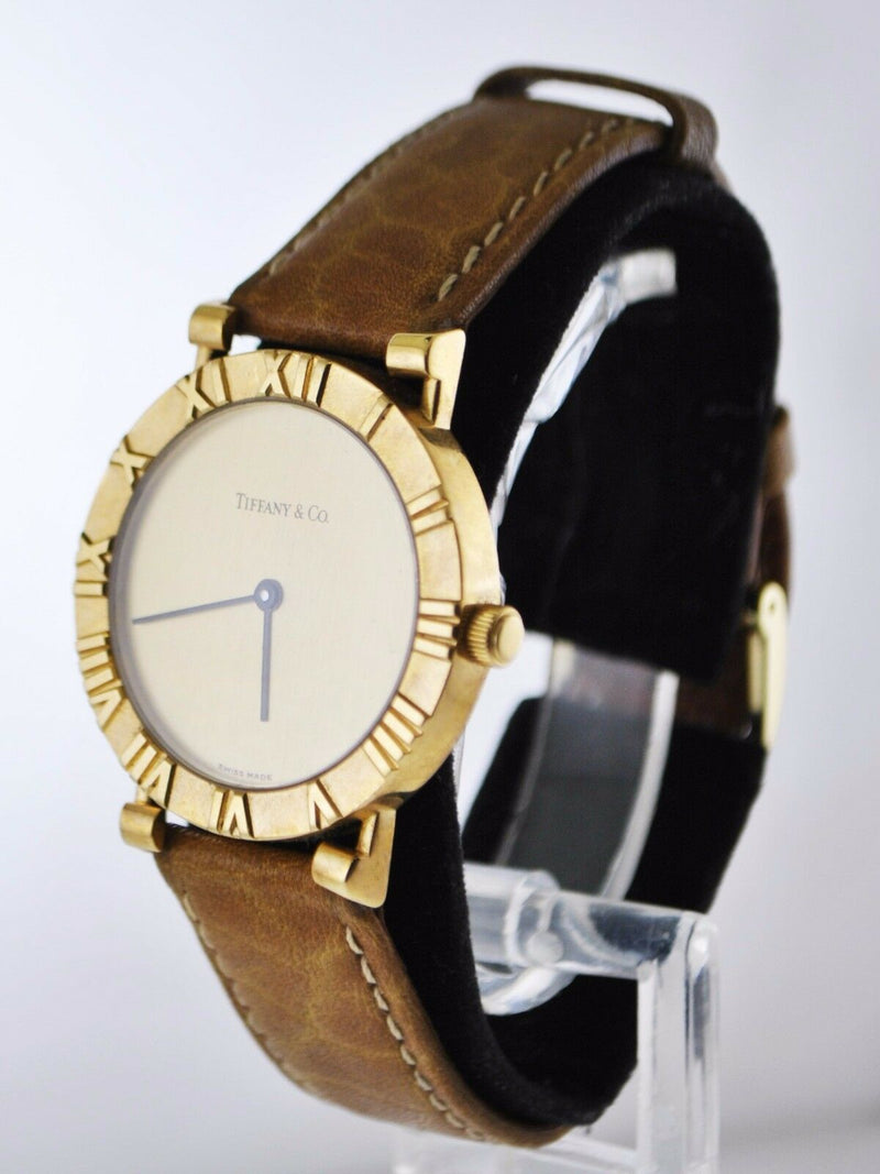 TIFFANY & CO. Atlas Incredibly Rare 18K Yellow Gold Wristwatch - $15K Appraisal Value! ✓ APR 57
