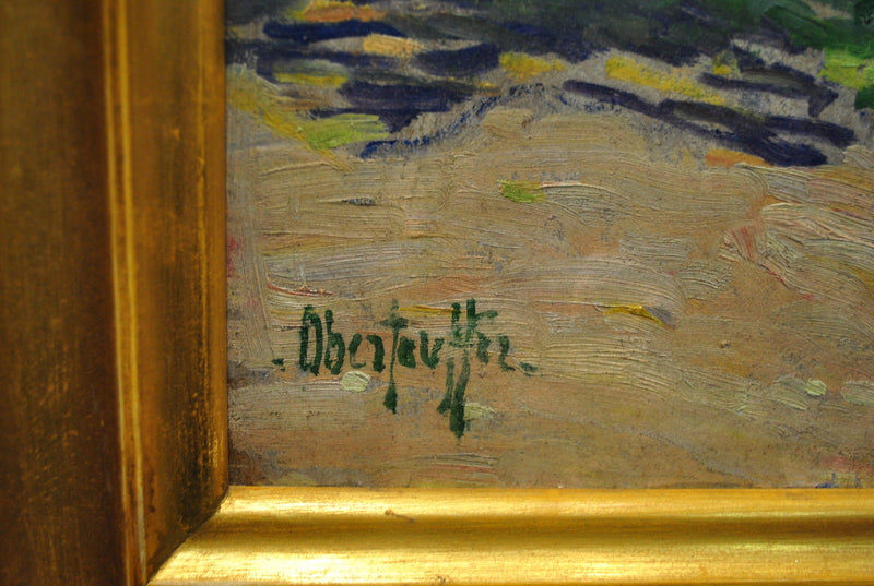 George Oberteuffer, 'Landscape Path,' Signed Oil on Board, c. 1910, Original Frame - Appraisal Value: $40K* APR 57
