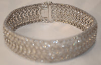 Stunning Diamond Lace-Style Filigree Bracelet in 18K White Gold - $20K VALUE APR 57