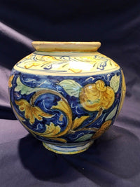 Antique Majolica Cachepot Italian Trinacria Vase Circa 17th Century - $50K VALUE APR 57