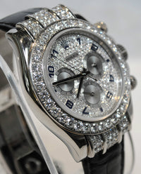 ROLEX Daytona Men's Chronograph 18K White Gold Watch w/ 300 Diamonds! - $200K VALUE APR 57