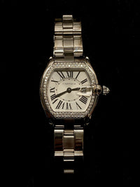 CARTIER Roadster 18K White Gold Ladies Wristwatch w/ approx. 82 Diamonds! - $80K APR w/ CoA! ✓ APR 57