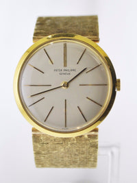 PATEK PHILIPPE Incredible Vintage 18K Yellow Gold Silk Style Bracelet Watch Ref. #2590- $60K Appraisal Value! ✓ APR 57