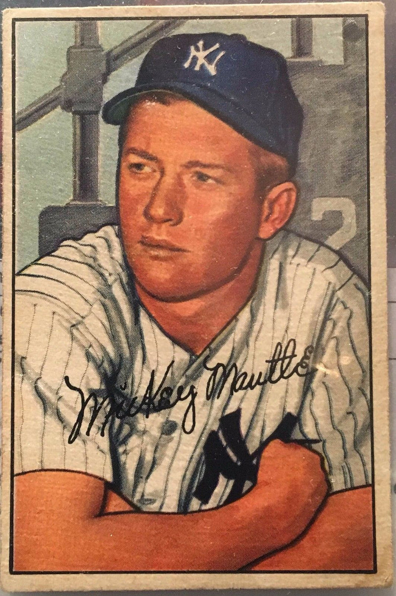 MICKEY MANTLE 1952 Bowman New York Yankees #101 Baseball Card