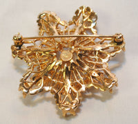 1950s Pearl and Diamond Star Brooch in 14K Yellow Gold - $8K VALUE APR 57