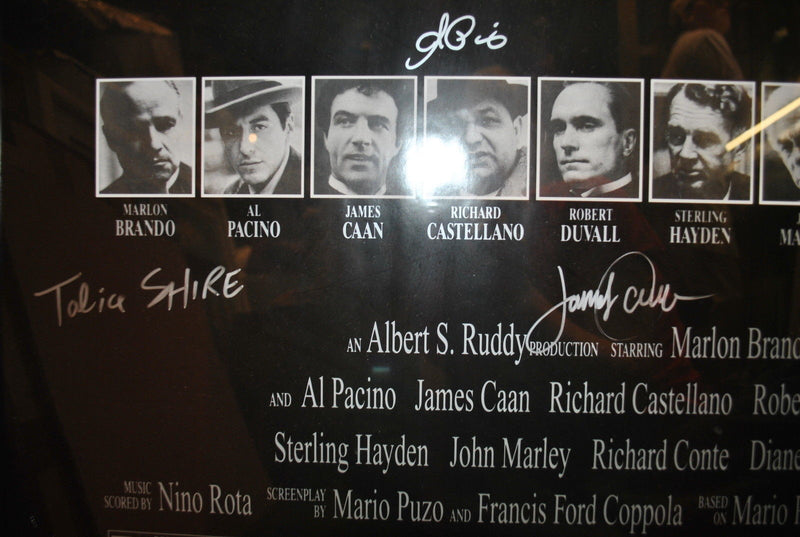 THE GODFATHER 5X Signed 25th Anniversary Poster with Marlon Brando & Al Pacino - $15K VALUE APR 57