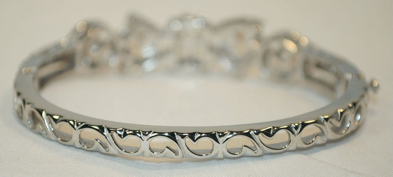 1950s Vintage Diamond & Pearl Hinged Bracelet in 14K White Gold - $15K VALUE APR 57