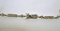 1960s Vintage Diamond Link Necklace in 18K White Gold with 2.50 Carats of Diamonds - $18K VALUE APR 57