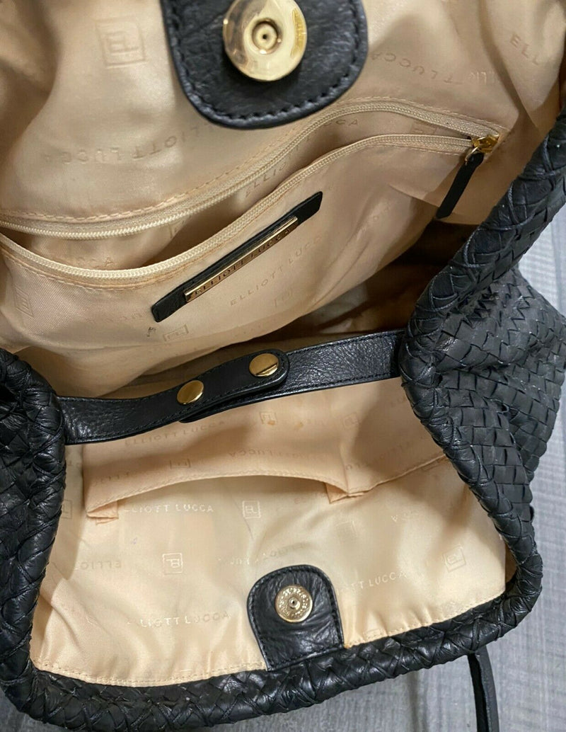 ELLIOT LUCCA Leather Woven Top Handle Shoulder Bag - $500 APR Value w/ CoA! ✓ APR 57