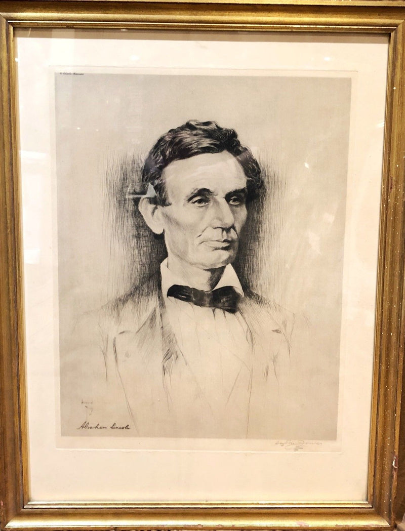 HAYDON JONES "Abraham Lincoln" Original Etching, 1910 - $15K APR Value w/ CoA! *✓ APR 57