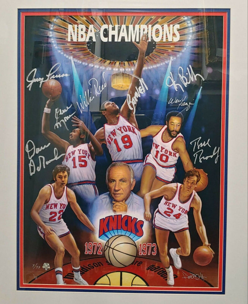 DOO S. OH New York Knicks NBA Champs 1972-1973 Autographed Ltd Giclee Print #7/73  - $6K APR Value w/ CoA! ✓ APR 57