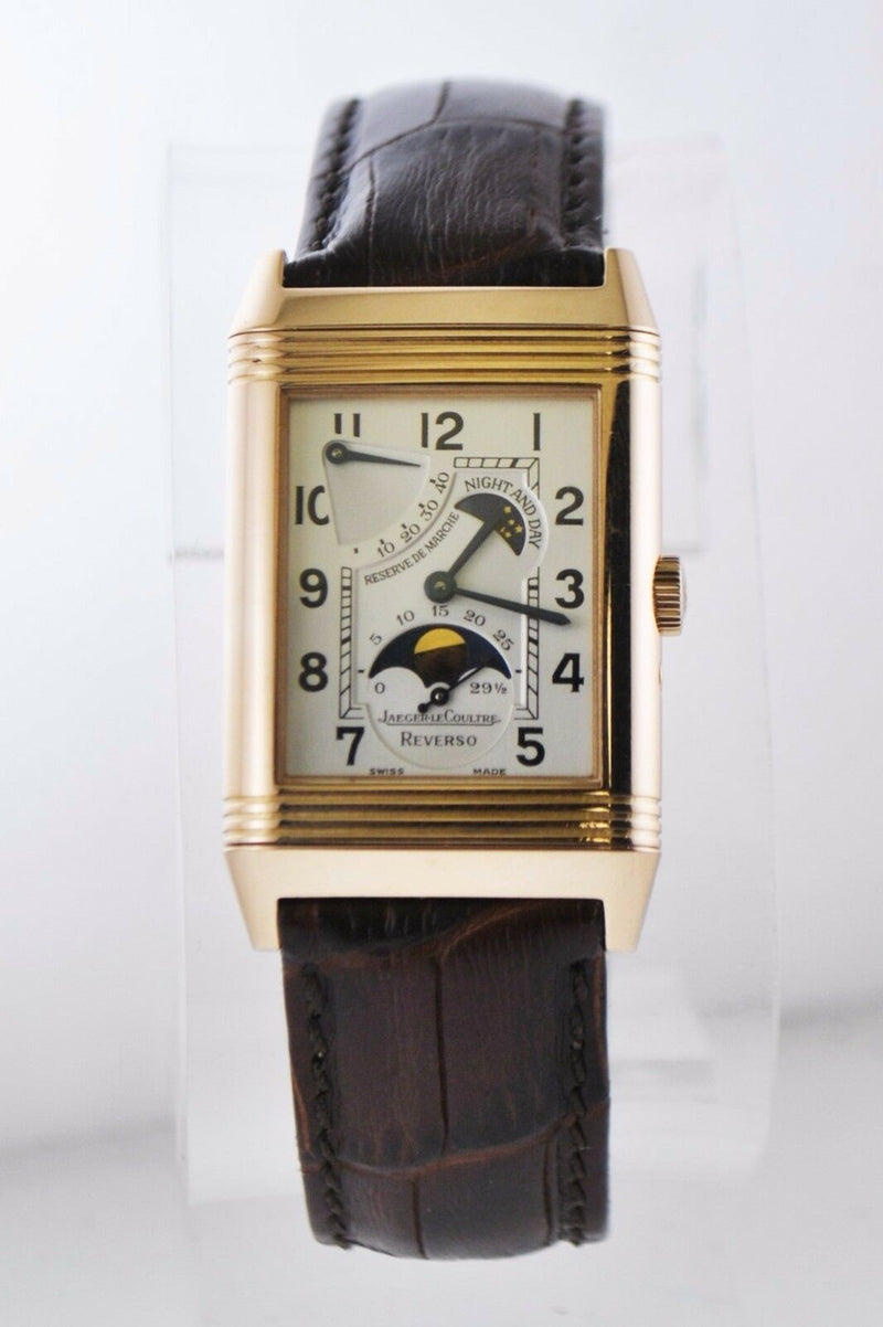 JAEGER LECOULTRE Dual Reverso Skeleton Back 18K RG Day & Night Watch - Incredibly Rare - $70K Appraisal Value! ✓ APR 57