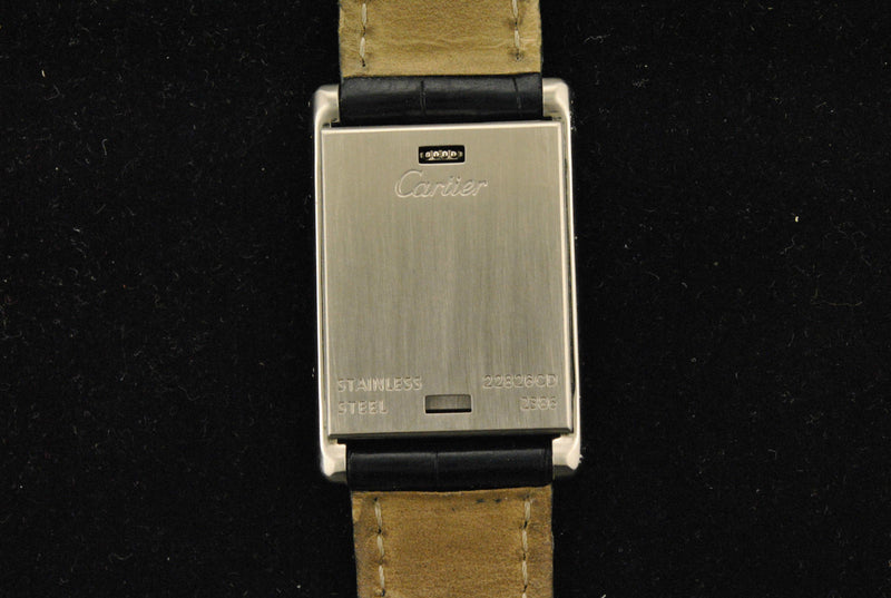 Cartier Basculante Reverso Style Lady's Stainless Steel Wristwatch with White Dial - $10K VALUE APR 57