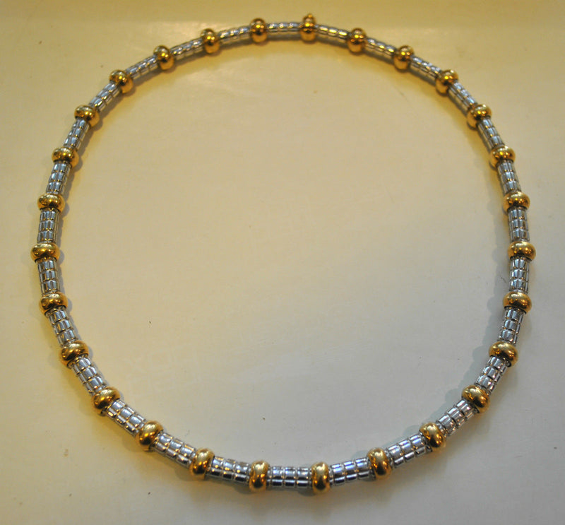 Faraone Mennella Designer Ball & Link Necklace in 18K Yellow & White Gold - $30K VALUE APR 57
