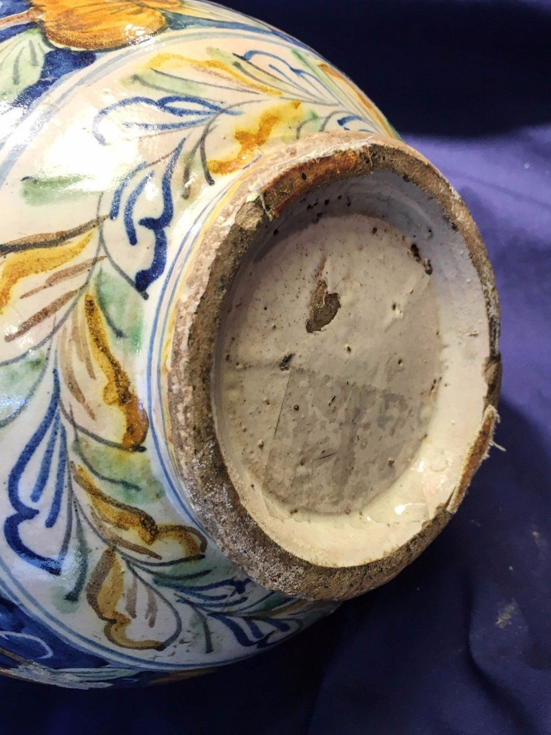 Antique Majolica Cachepot Italian Trinacria Vase Circa 17th Century - $50K VALUE APR 57