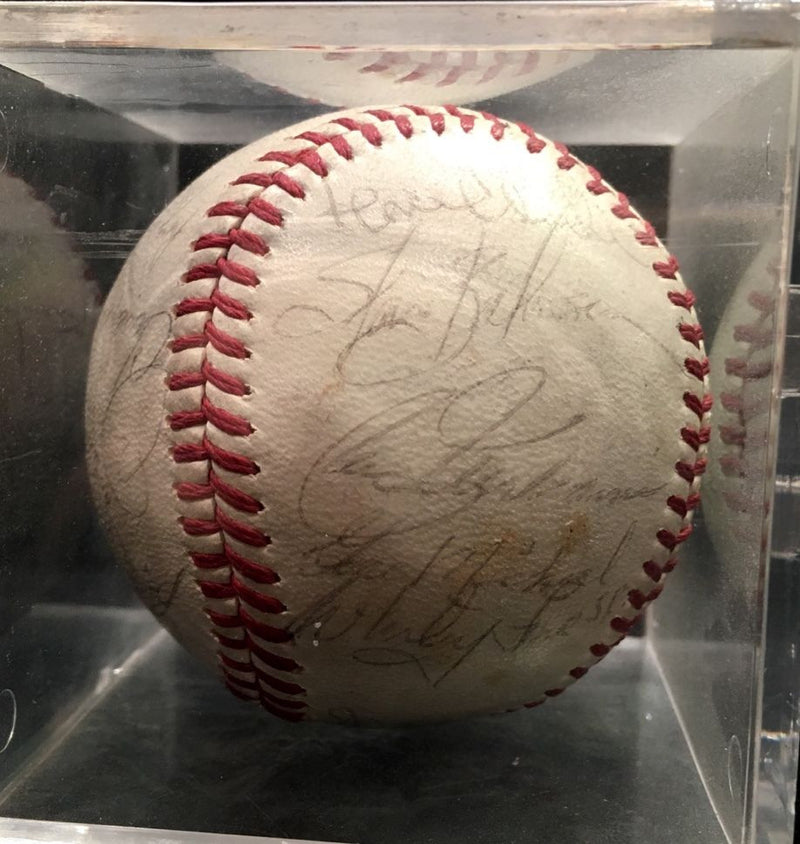NEW YORK YANKEES 1967 Game Day Baseball Autographed by 25 Players & Coaches - $4K VALUE APR 57