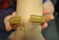 Exquisite Ladies 22K Yellow Gold & Diamond Bangle Bracelet - $20K VALUE APR 57