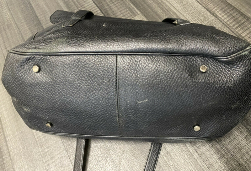 SALVATORE FERRAGAMO Black Pebble Leather Shoulder Bag - $2K APR Value! ✓ APR 57