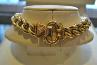 Gorgeous Italian Relief Curb Chain Necklace in 18K Yellow Gold with Victorian Chain Connector - $50K VALUE APR 57