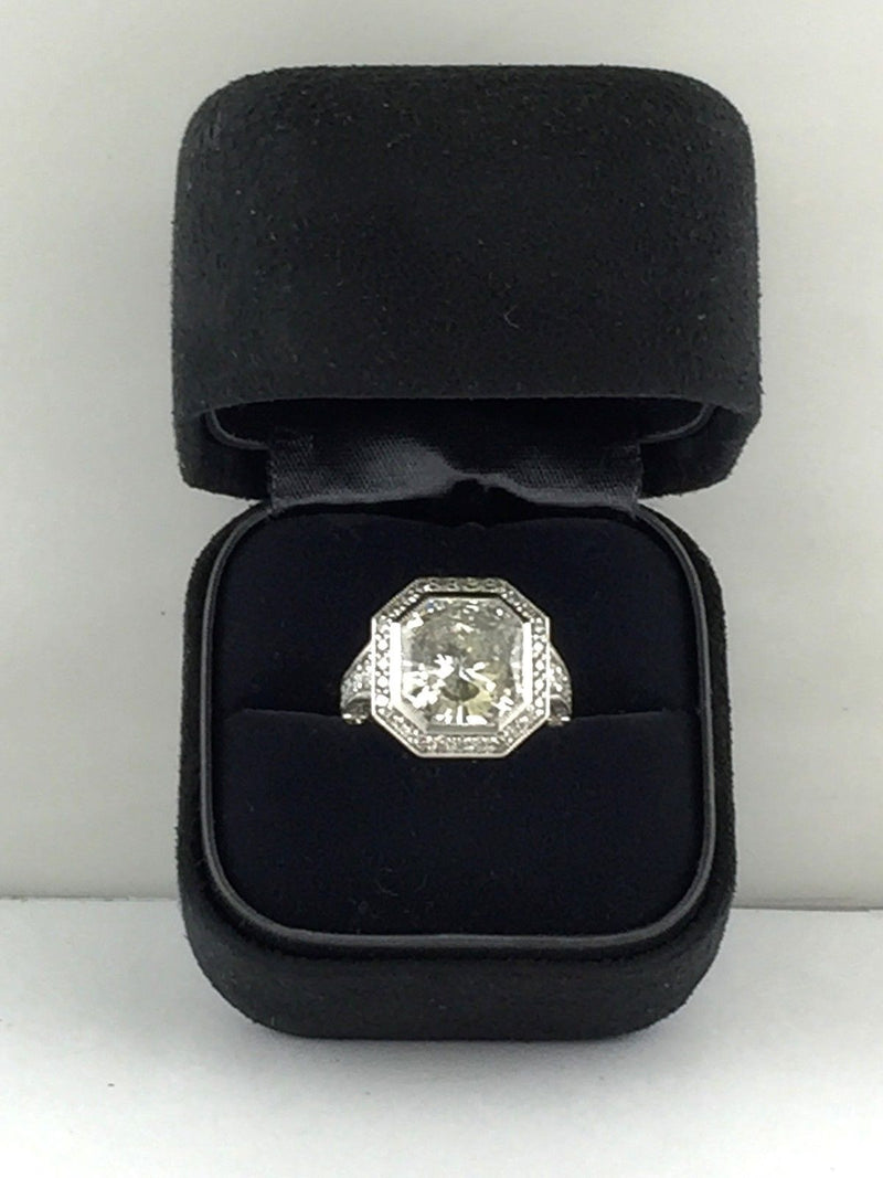 Contemporary Radiant 11+ Carat Diamond Ring Set in Platinum - $180K VALUE APR 57