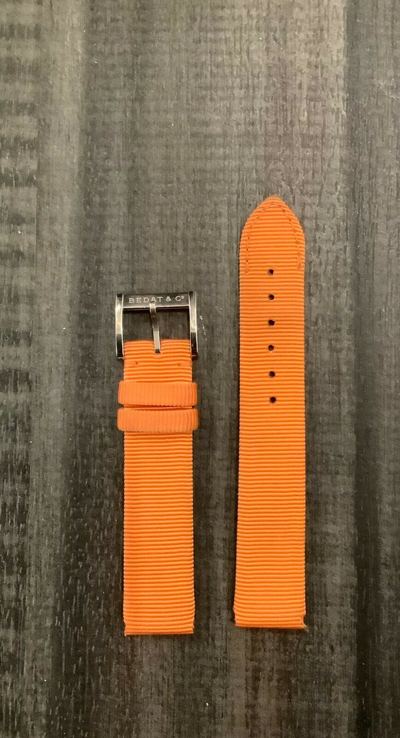 BEDAT & Co. Orange Satin and Leather Watch Strap - $500 APR VALUE w/ CoA! ✓ APR 57