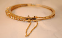 1950s Vintage 2.5 Carat Diamond Hinged Bangle Bracelet in 14K Gold - $25K VALUE APR 57