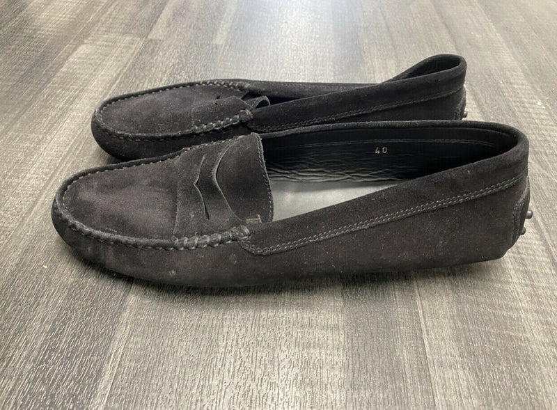 TODS Gommino Black Suede Driving Loafers - $600 Appraisal Value! ✓ APR 57