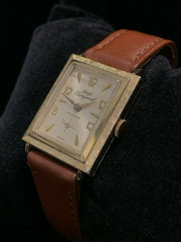 LORD SANFORD Vintage 1950s Gold-tone Watch w/ Florentine Satin Bezel - $6K APR Value w/ CoA! ✓ APR 57