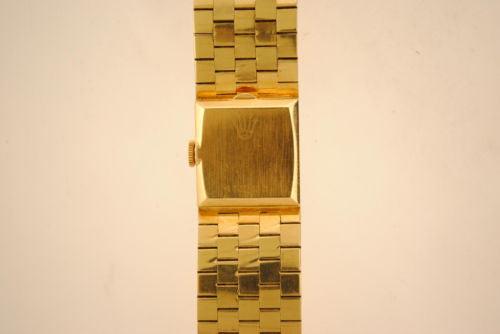 ROLEX Vintage 1940s Lady's Solid Yellow Gold Square Watch - $20K VALUE APR 57