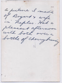 HUMPHREY BOGART & MAYO METHOT BOGART Rare Signed 1943 Photograph - $60K VALUE w/ CoA! APR 57