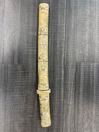 Authentic 19/20th Century Handmade Carved Bone / Ivory Dagger Sword - $8K Appraisal Value! APR57