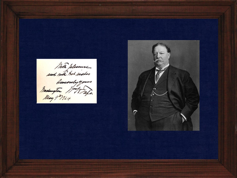 President William Howard Taft Personalized Note with Signature 1924 - $6K VALUE APR 57