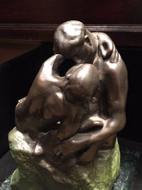 A. RODIN "The Kiss" Statue Reproduction Signed Brass & Marble - $3K VALUE* APR 57
