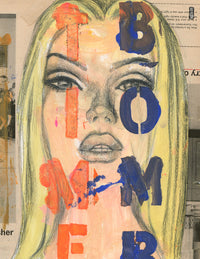 GREGORY HERGERT "Time Bomb" Acrylic on Bristol, Collage, 2020 - $800 Appraisal Value! APR57