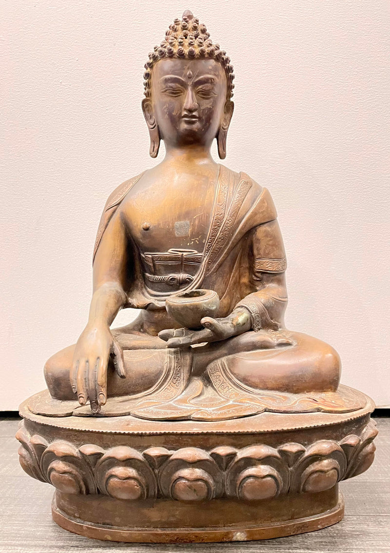 Tibetan Buddha 1700s Bronze Sculpture Excellent Condition - FREE APR $15k W/ COA!!! APR 57