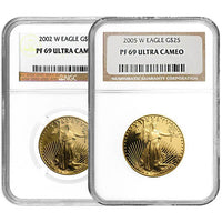 1/2 oz Proof American Gold Eagle Coin NGC PF69 UCAM (Random Year) APR 57