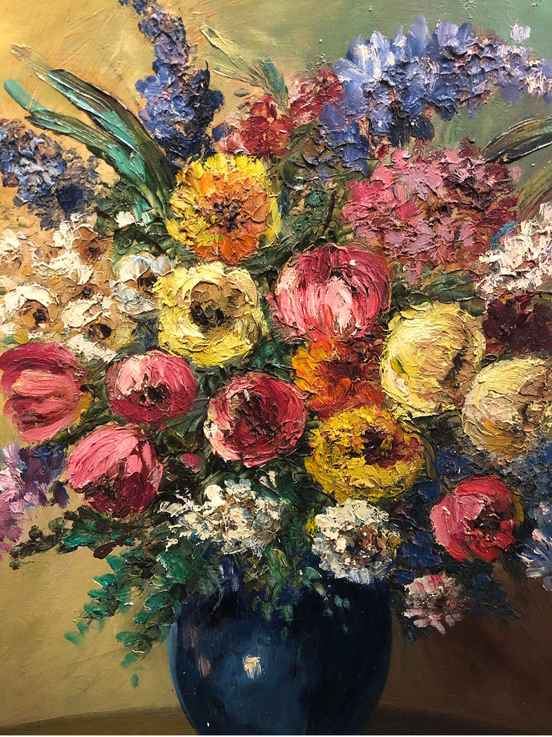 Original Floral Bouquet In Vase Oil Painting - $3K APR Value w/ CoA! APR 57