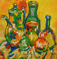 OLEG KUFAYEV "Yellow Table" Oil on Linen - $10K Appraisal Value! APR 57