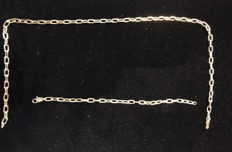 CARTIER Matching 18K Yellow Gold Necklace and Bracelet Set - $24K Appraisal Value! ✓ APR 57
